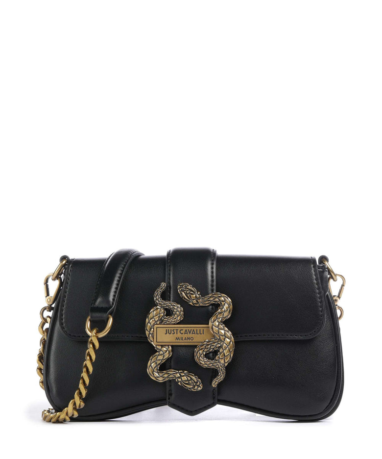 Just Cavalli Iconic Snakes Crossbody bag black