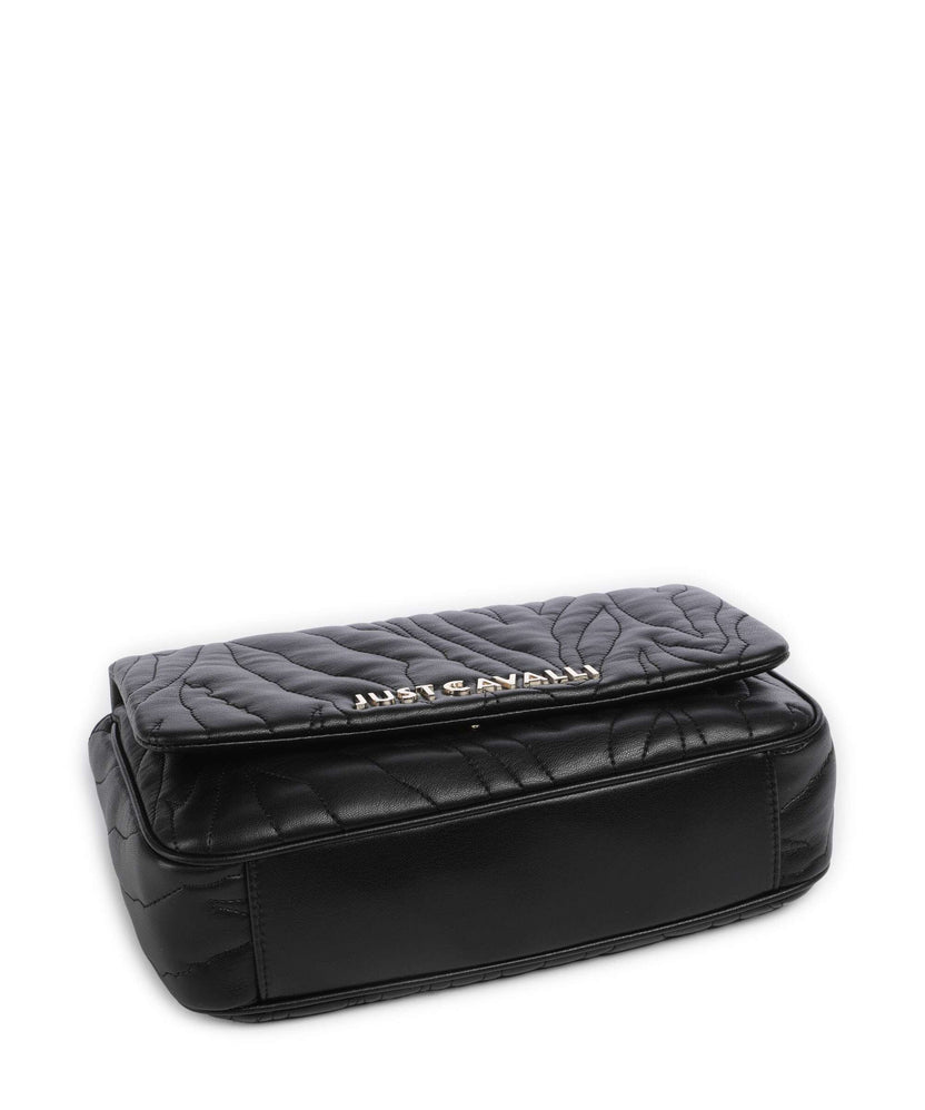 Just Cavalli Quilted Zebra Shoulder bag black