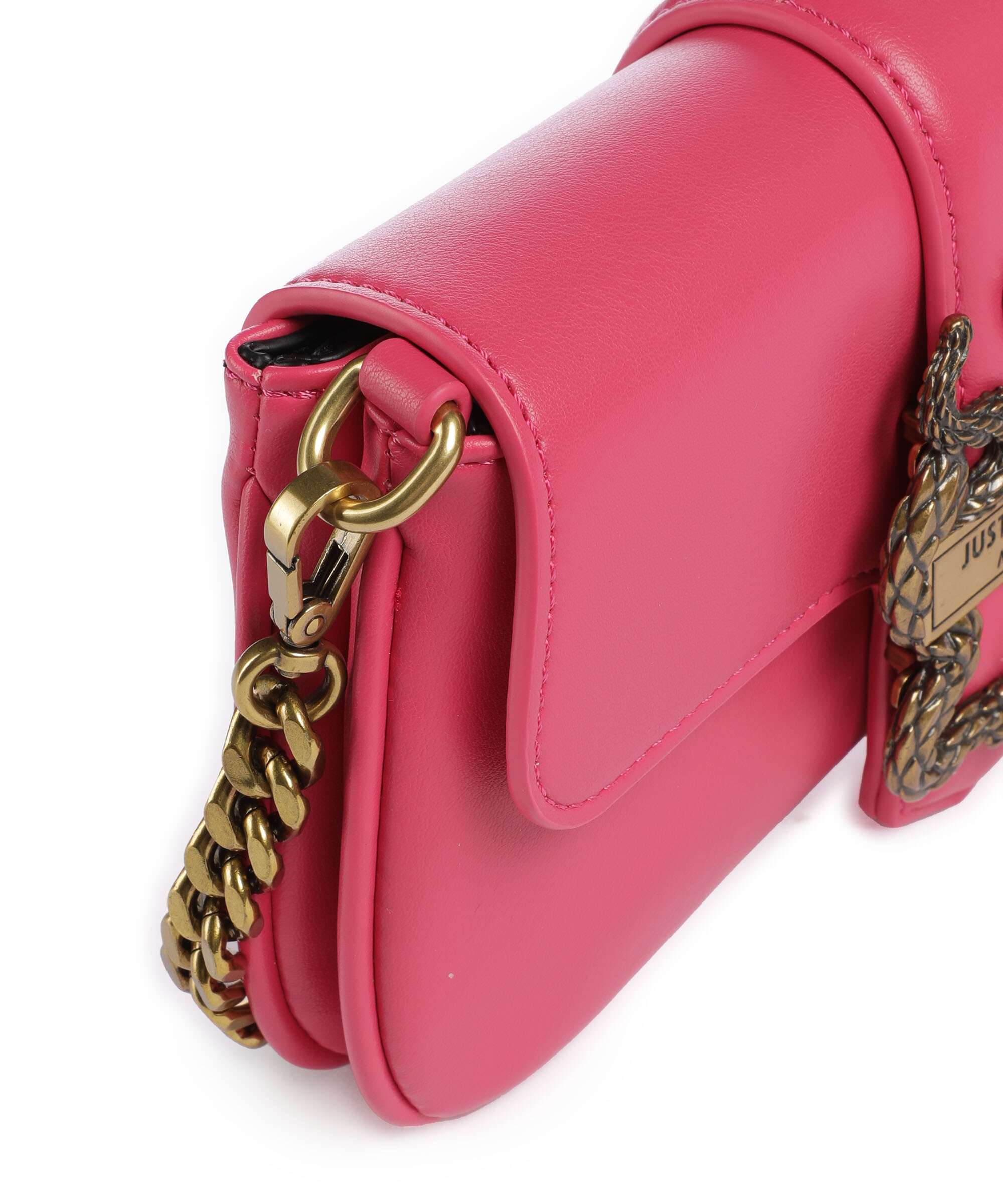 Just Cavalli Iconic Snakes Crossbody bag rose red