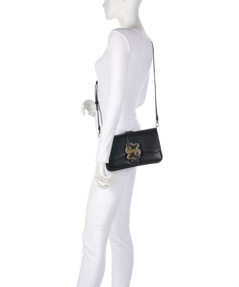Just Cavalli Iconic Snakes Shoulder bag black