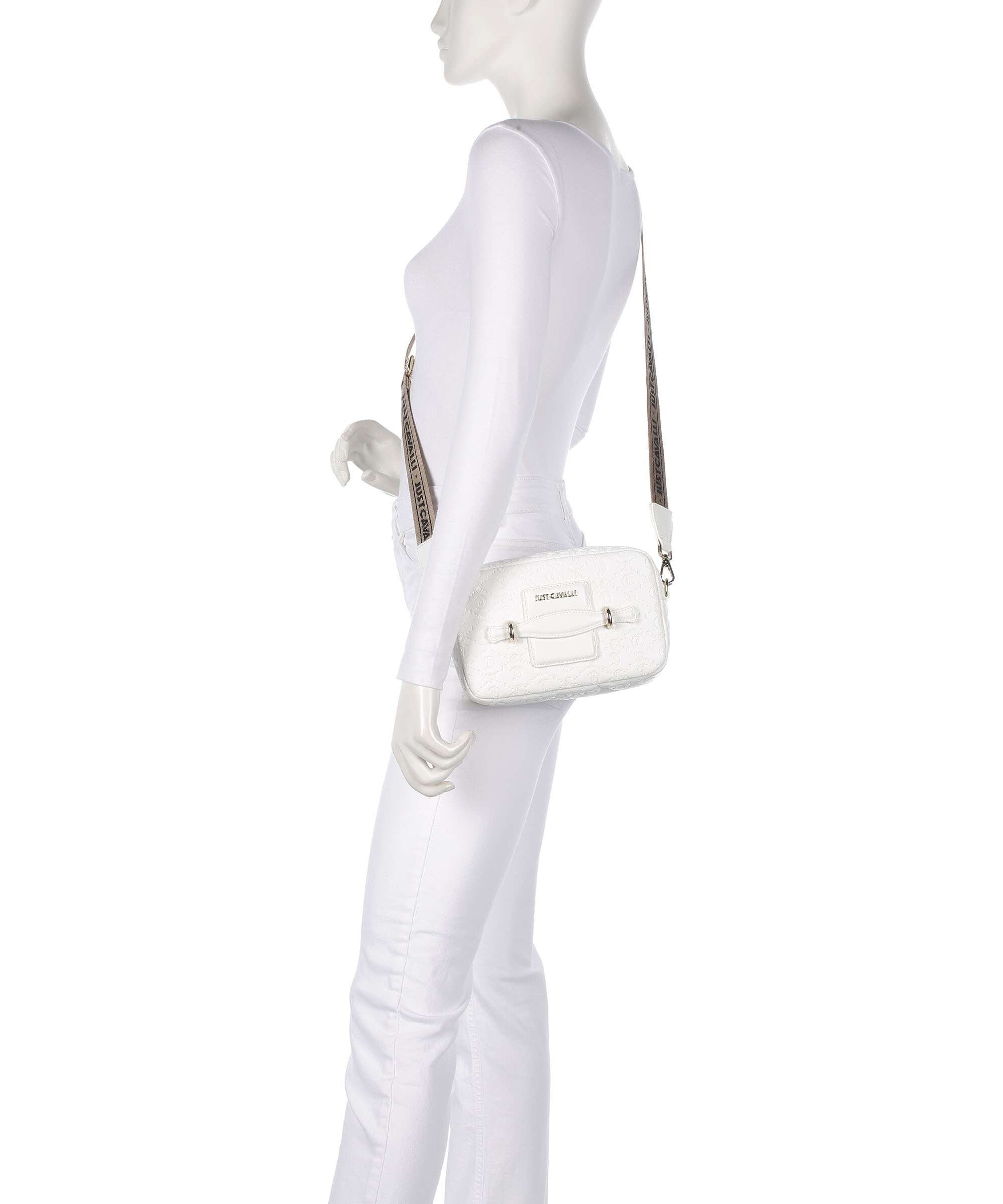 Just Cavalli All Over Gothic Crossbody bag white