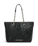 Just Cavalli Quilted Zebra bolsa shopper black