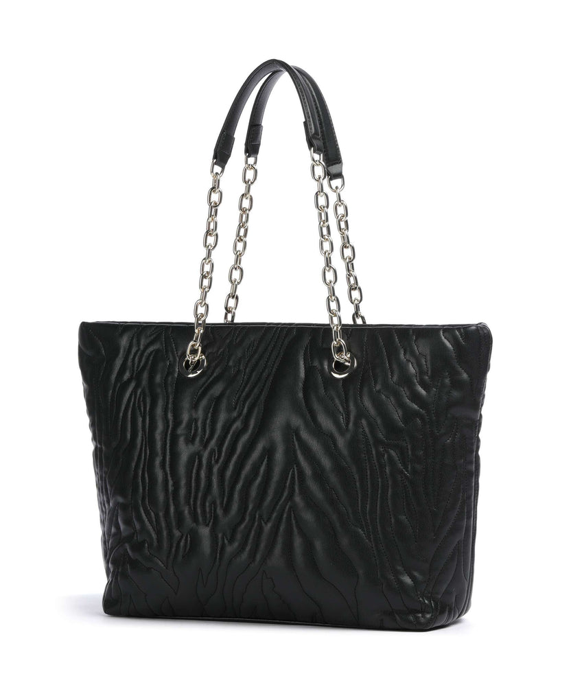 Just Cavalli Quilted Zebra Tote bag black