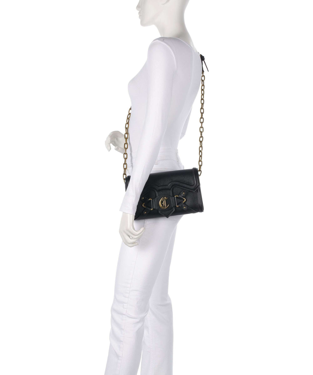 Just Cavalli Crossed Laces Crossbody bag black