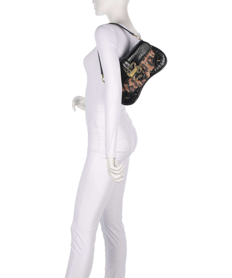 Just Cavalli Iconic Snakes Shoulder bag macula/black