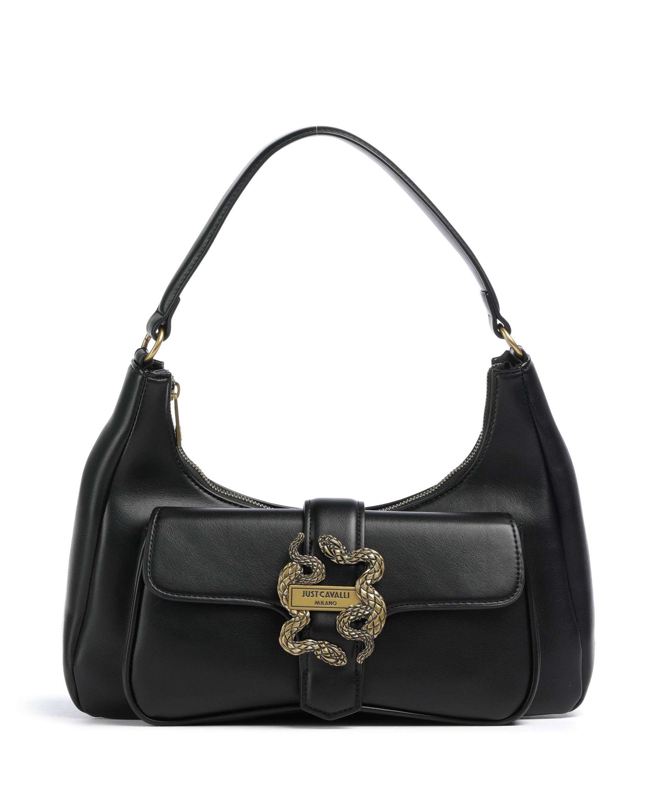Just Cavalli Iconic Snakes Shoulder bag black
