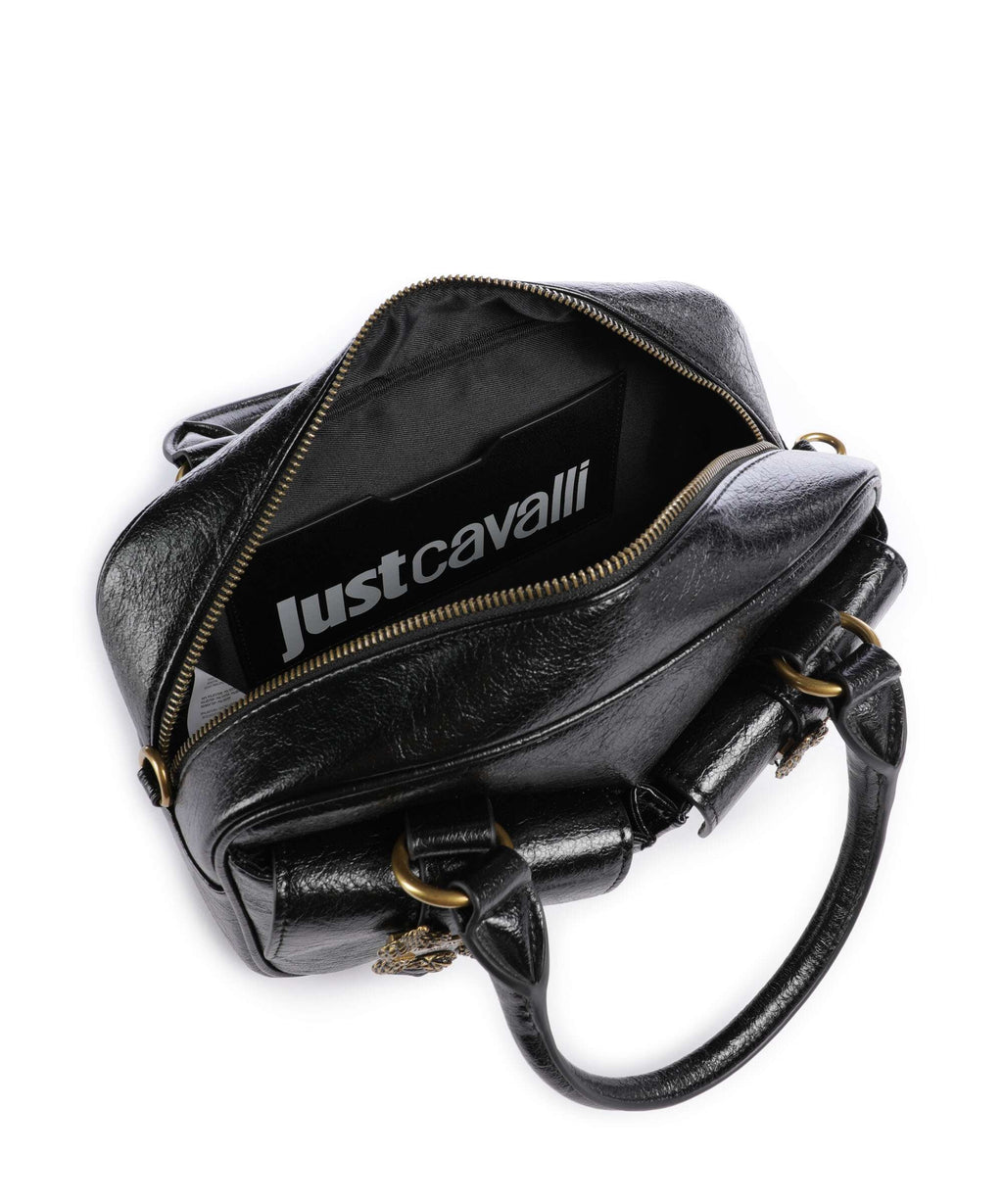Just Cavalli Iconic Snakes Pockets Handbag black