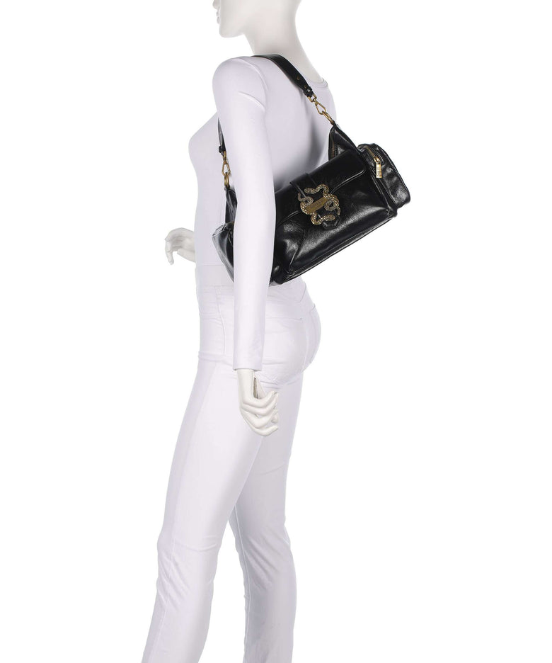 Just Cavalli Iconic Snakes Pockets Shoulder bag black