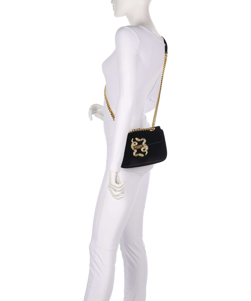 Just Cavalli Iconic Snakes Puffy Shoulder bag black