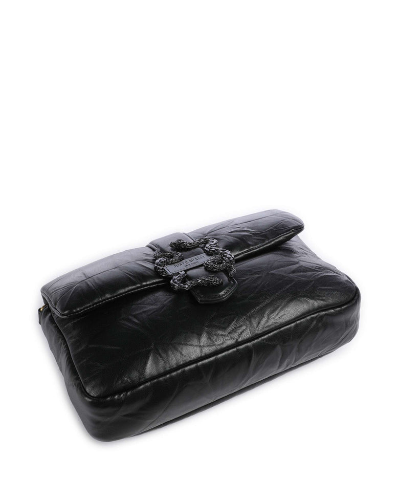 Just Cavalli Iconic Snakes Puffy Shoulder bag black