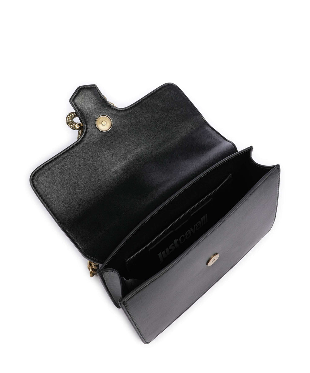 Just Cavalli Iconic Snakes Shoulder bag black