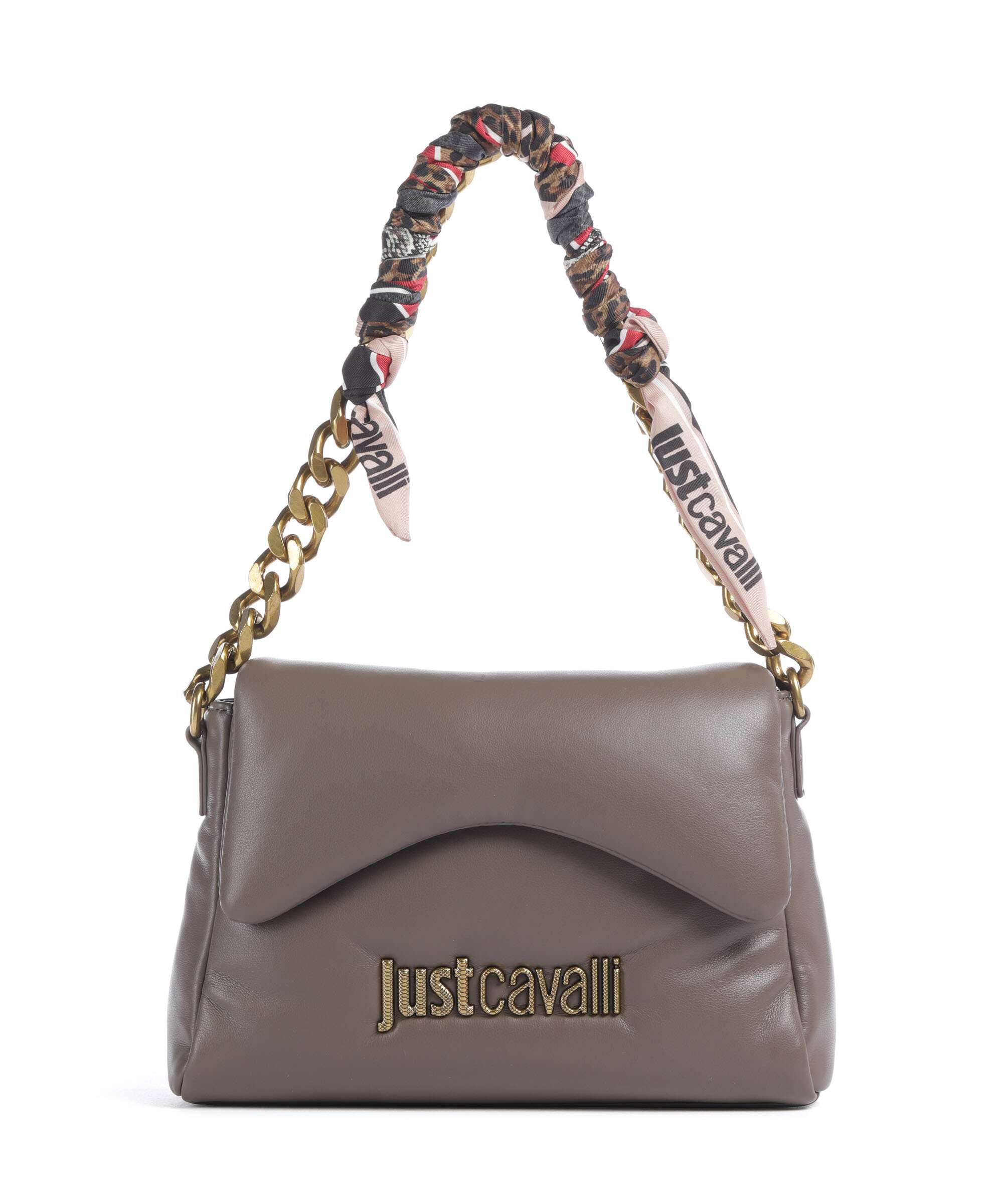 Just Cavalli Puffy Foulard Shoulder bag taupe