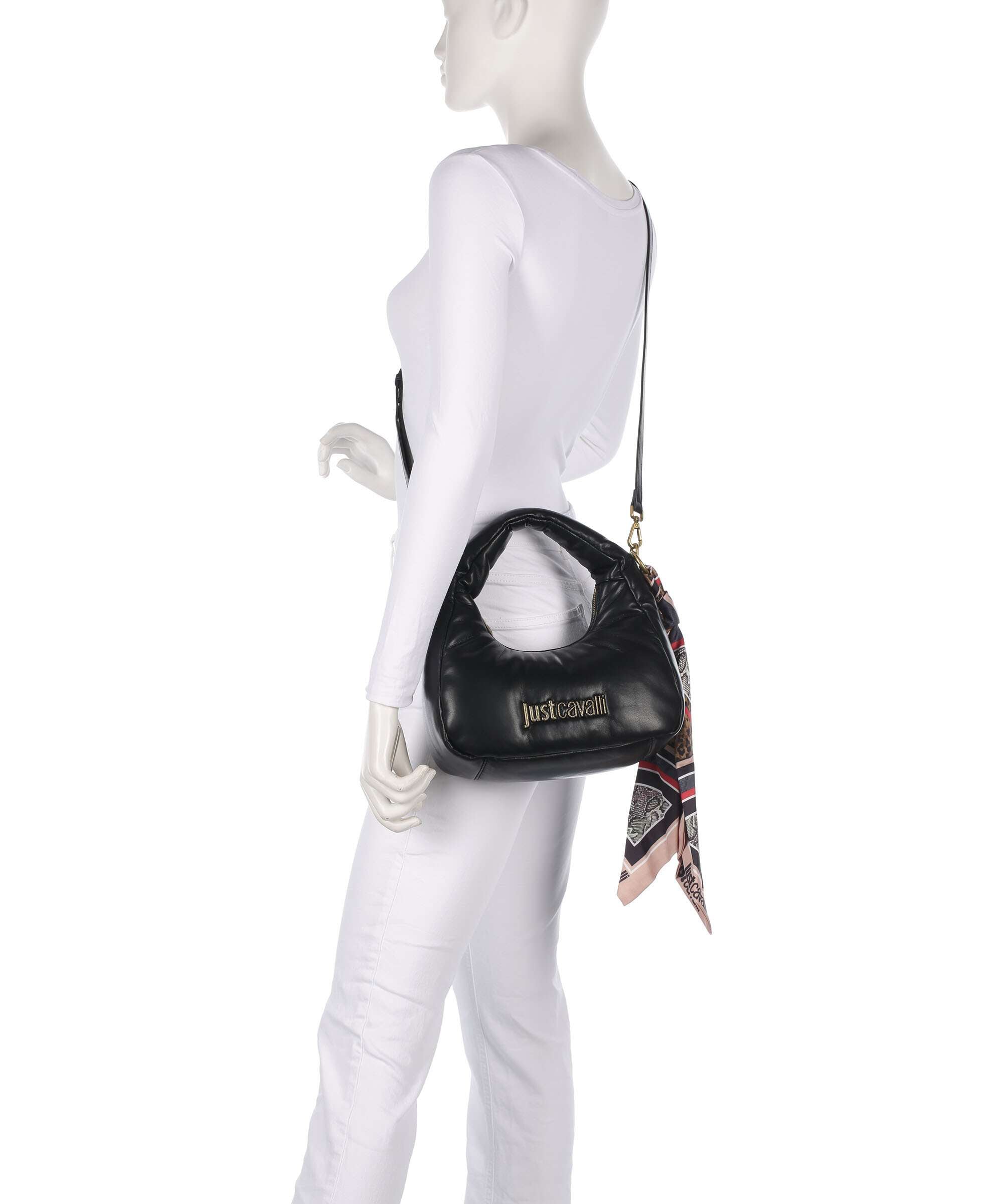 Just Cavalli Puffy Foulard Handbag black