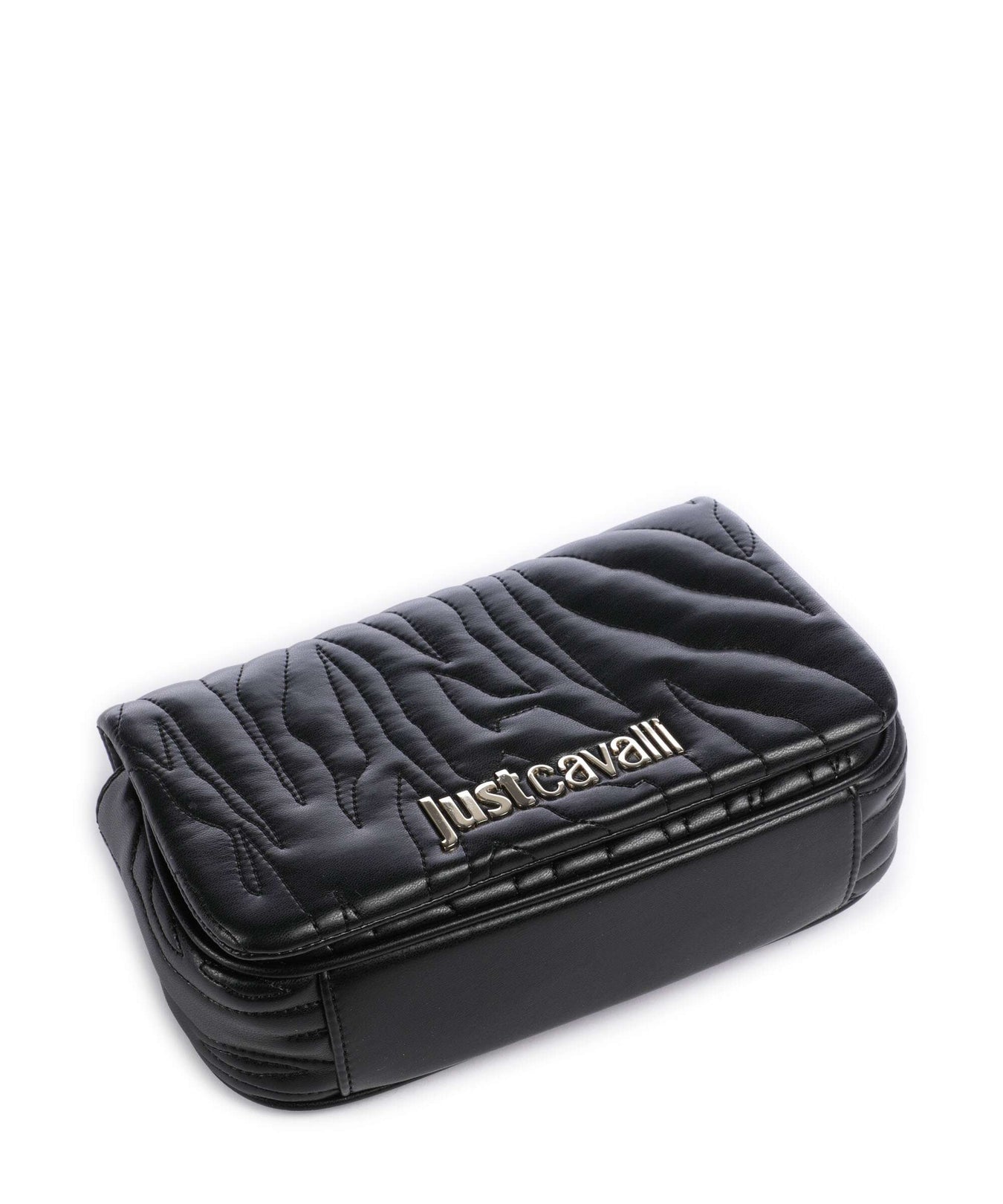 Just Cavalli Quilted Zebra Shoulder bag black