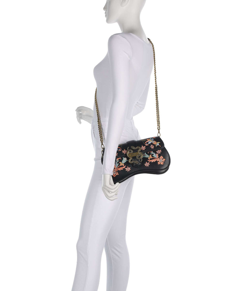 Just Cavalli Iconic Snakes Shoulder bag black