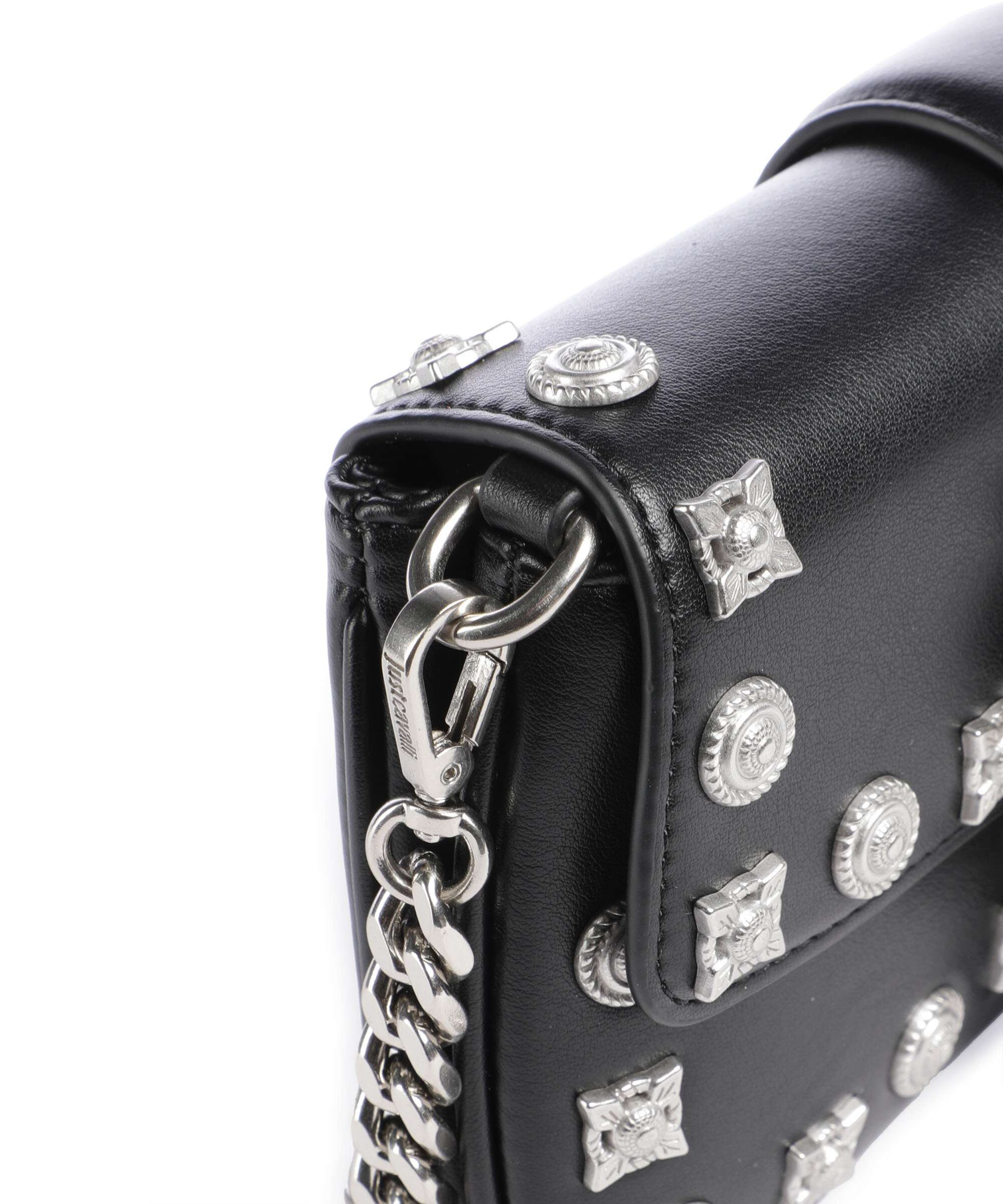 Just Cavalli Iconic Snakes Crossbody bag black