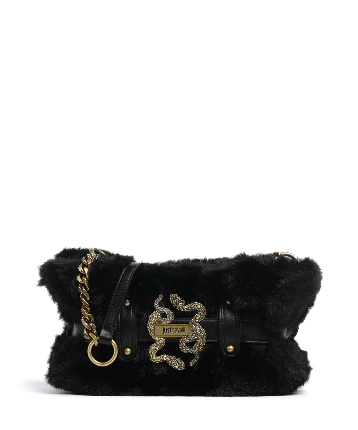 Just Cavalli Iconic Snakes Bow Crossbody bag black