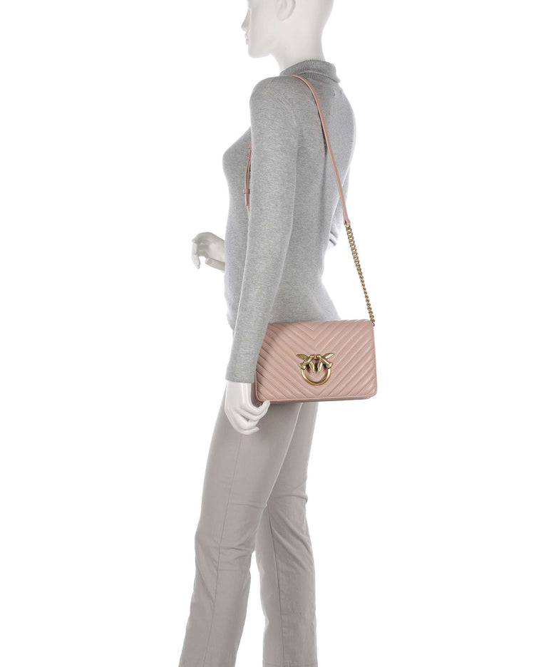 Pinko Love Click Classic Crossbody bag cipria
