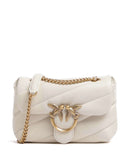 Pinko Love Puff Baby Bolsa tiracolo bianco seta/antique gold