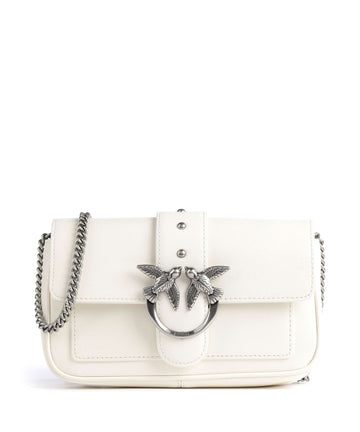 Pinko Love One Pocket Bolsa bianco seta/old silver