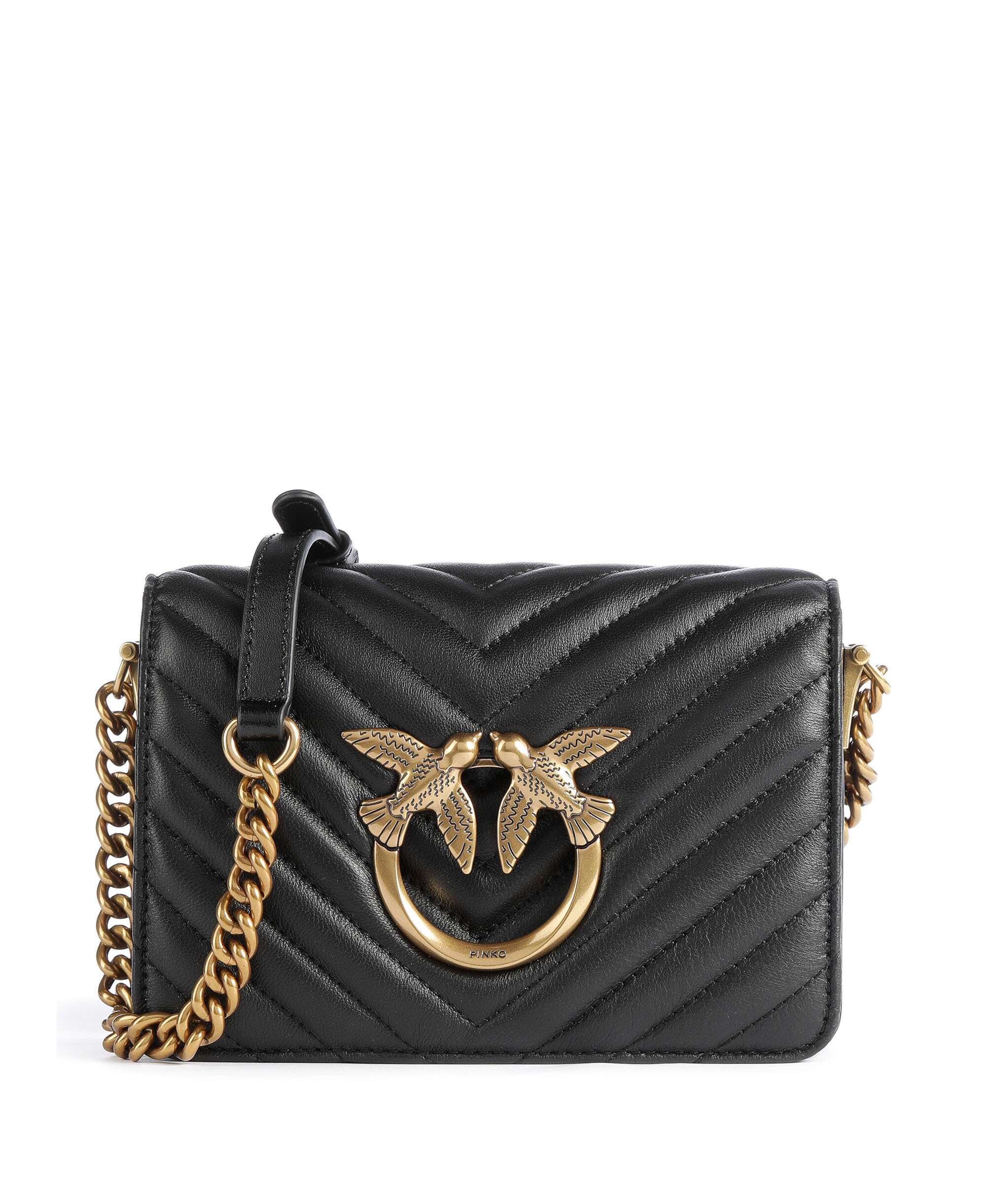 Pinko Love Click Mini Crossbody bag nero/antique gold