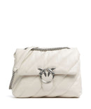 Pinko Love Puff Big Bolsa tiracolo bianco seta/old silver