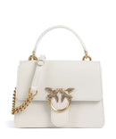 Pinko Love One Mini Bolsa tiracolo bianco seta/antique gold