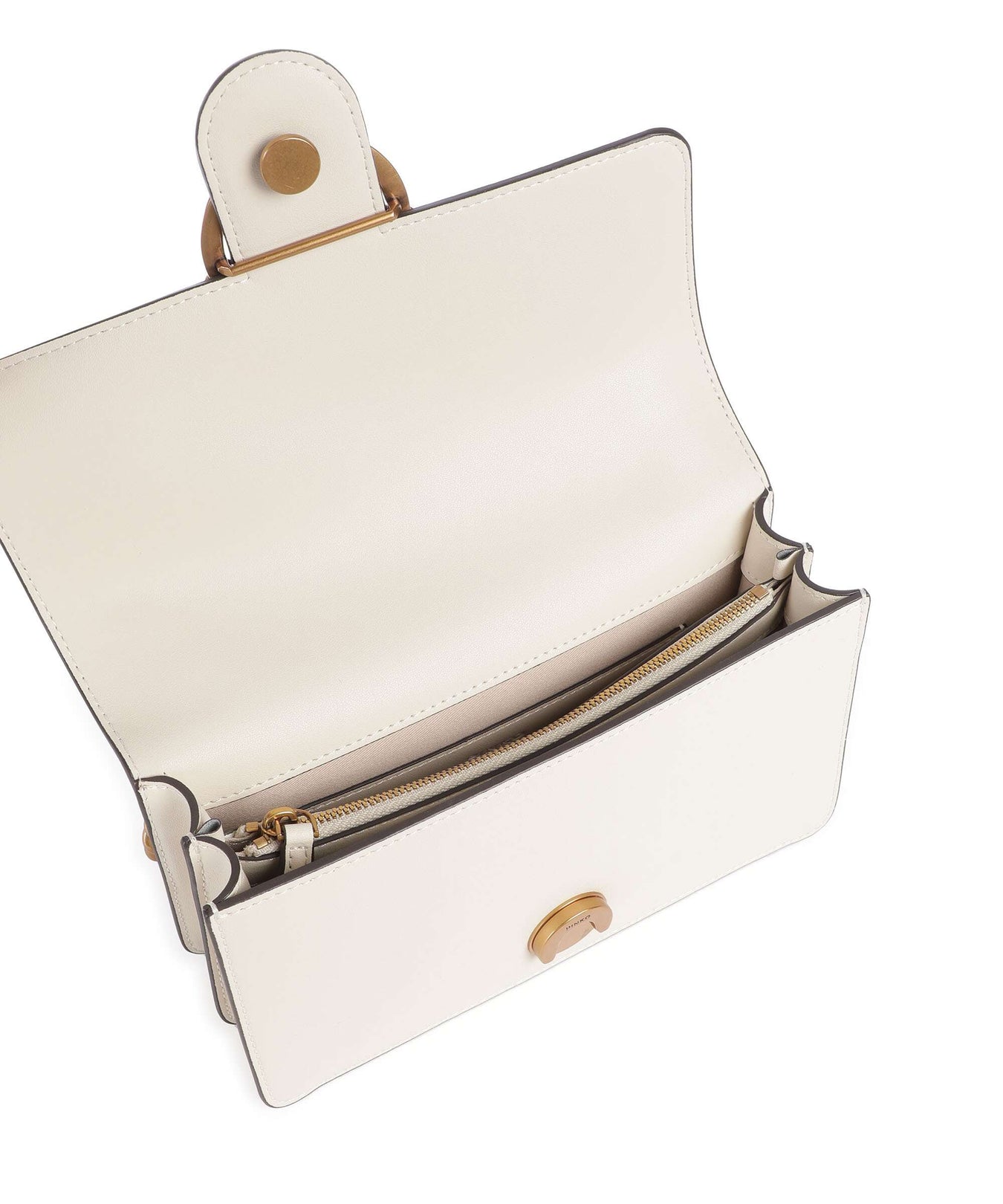 Pinko Love One Mini Shoulder bag bianco seta/antique gold
