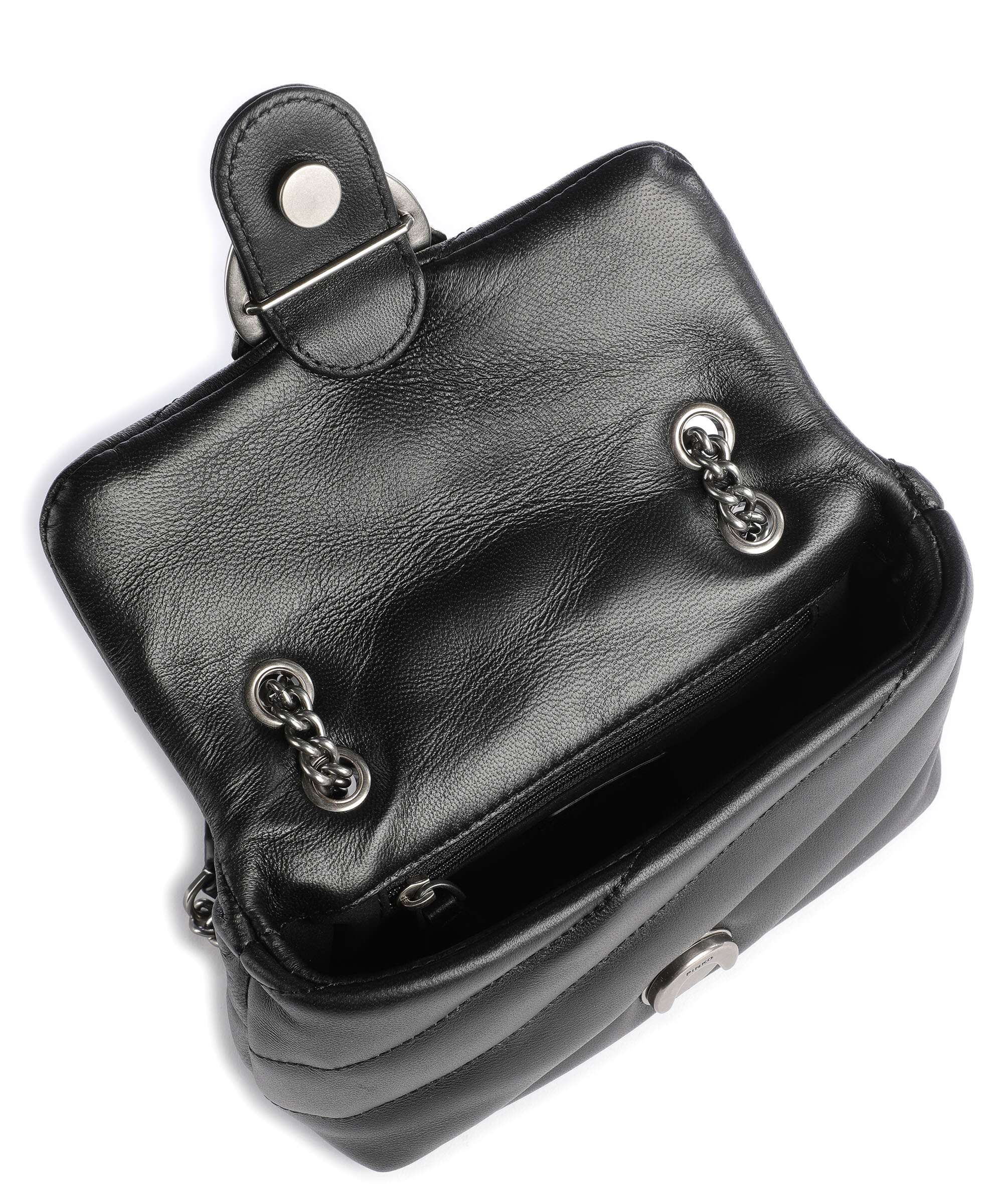 Pinko Love Puff Baby Shoulder bag nero/old silver
