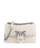 Pinko Love One Mini Bolsa tiracolo bianco seta/old silver