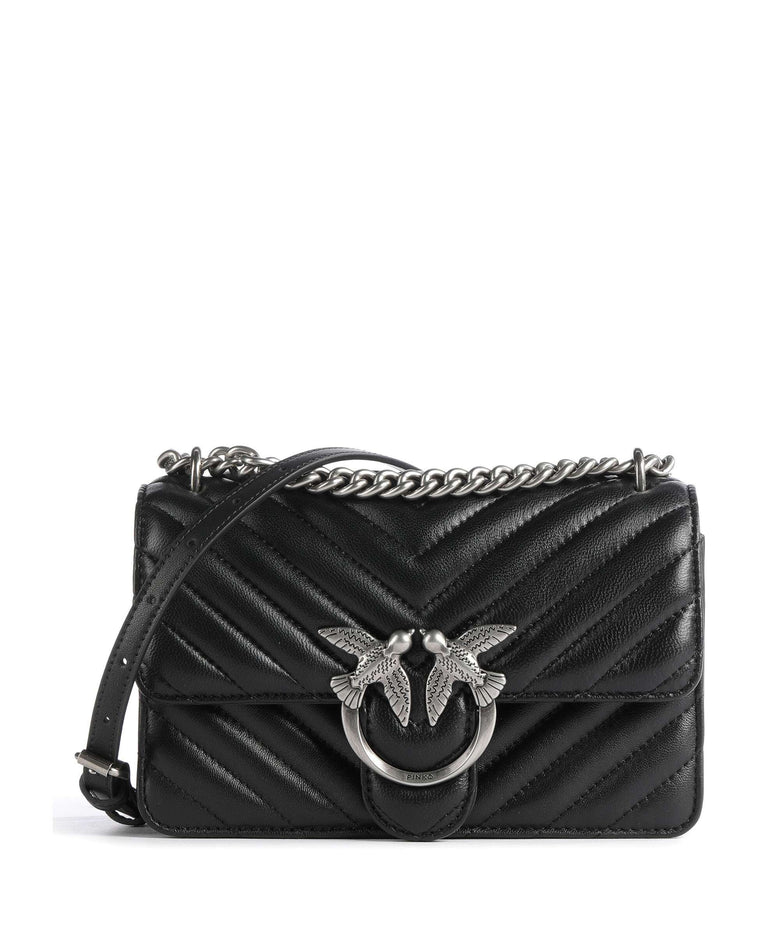 Pinko Love One Mini Shoulder bag nero/old silver