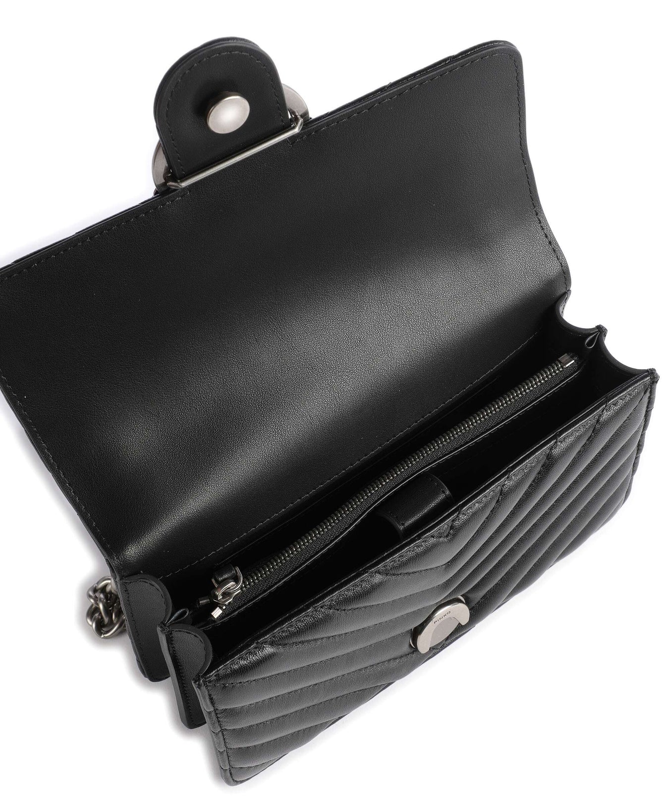 Pinko Love One Mini Shoulder bag nero/old silver