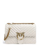 Pinko Love One Classic Bolsa tiracolo bianco seta/antique gold