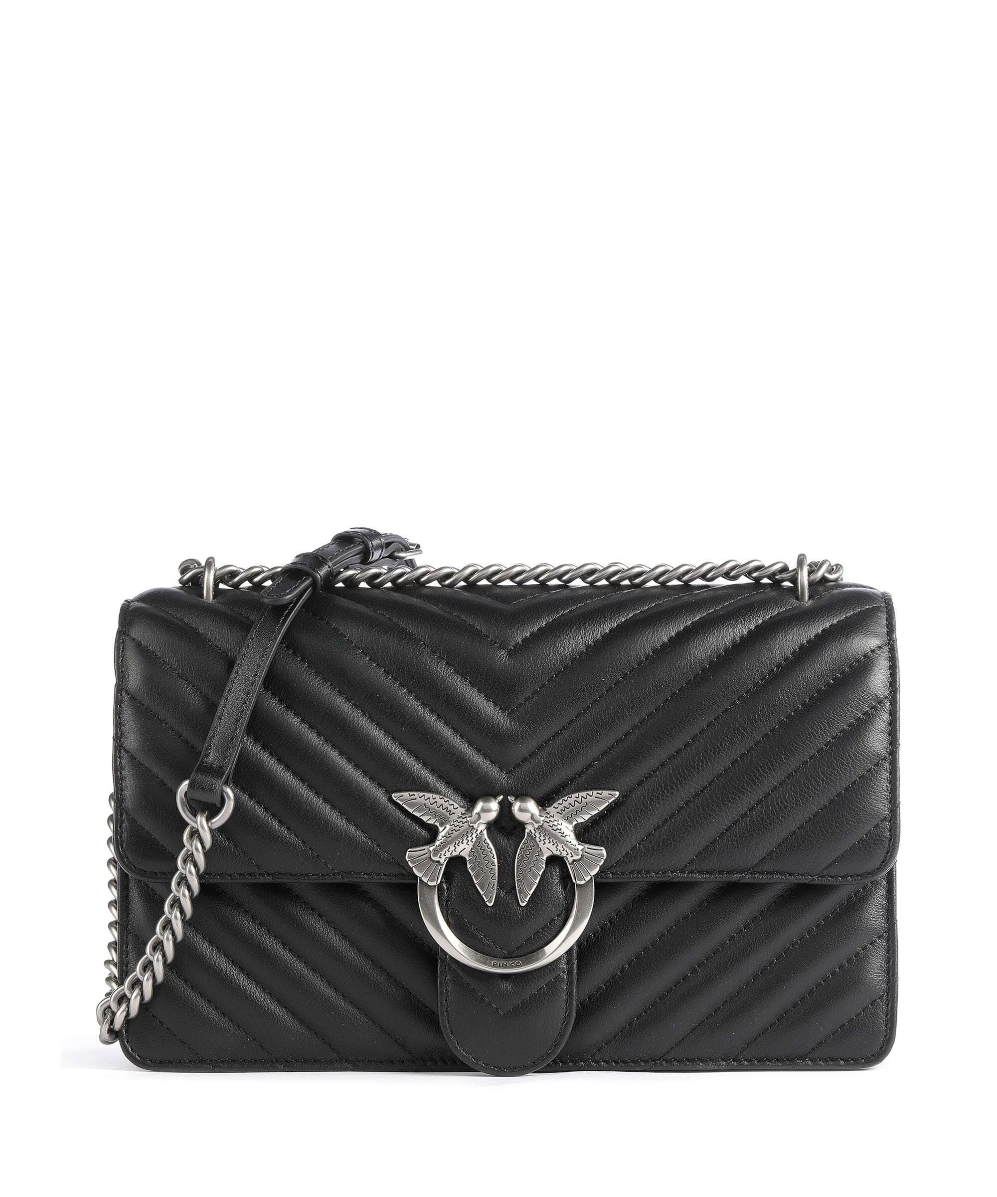 Pinko Love One Classic Shoulder bag nero/old silver