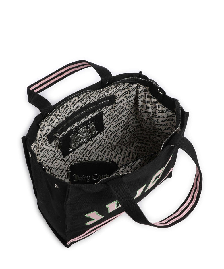 Juicy Couture Iris Patch Canvas L Tote bag black/juicy pink