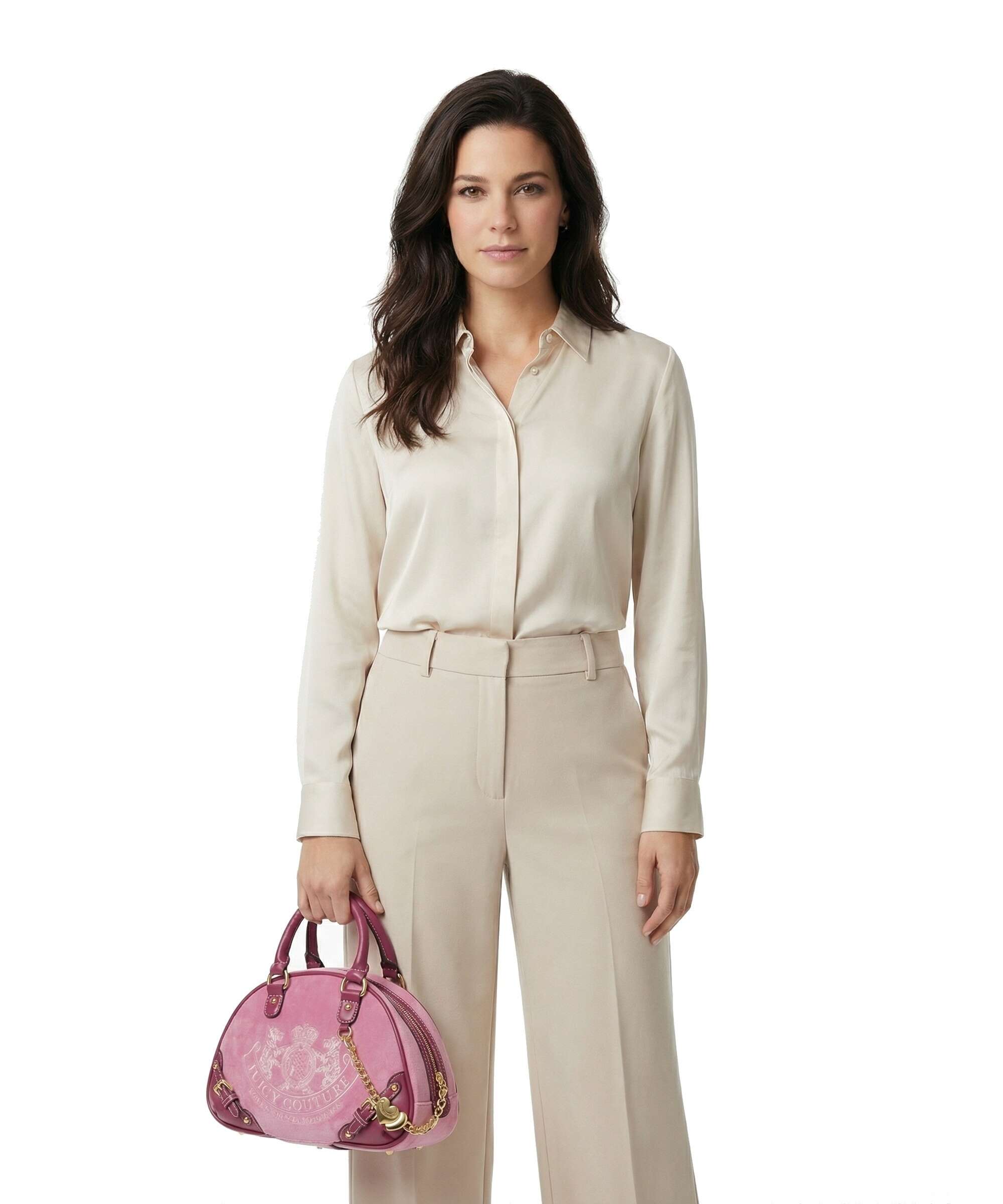 Juicy Couture Twig Narrative Velvet Handbag super pink