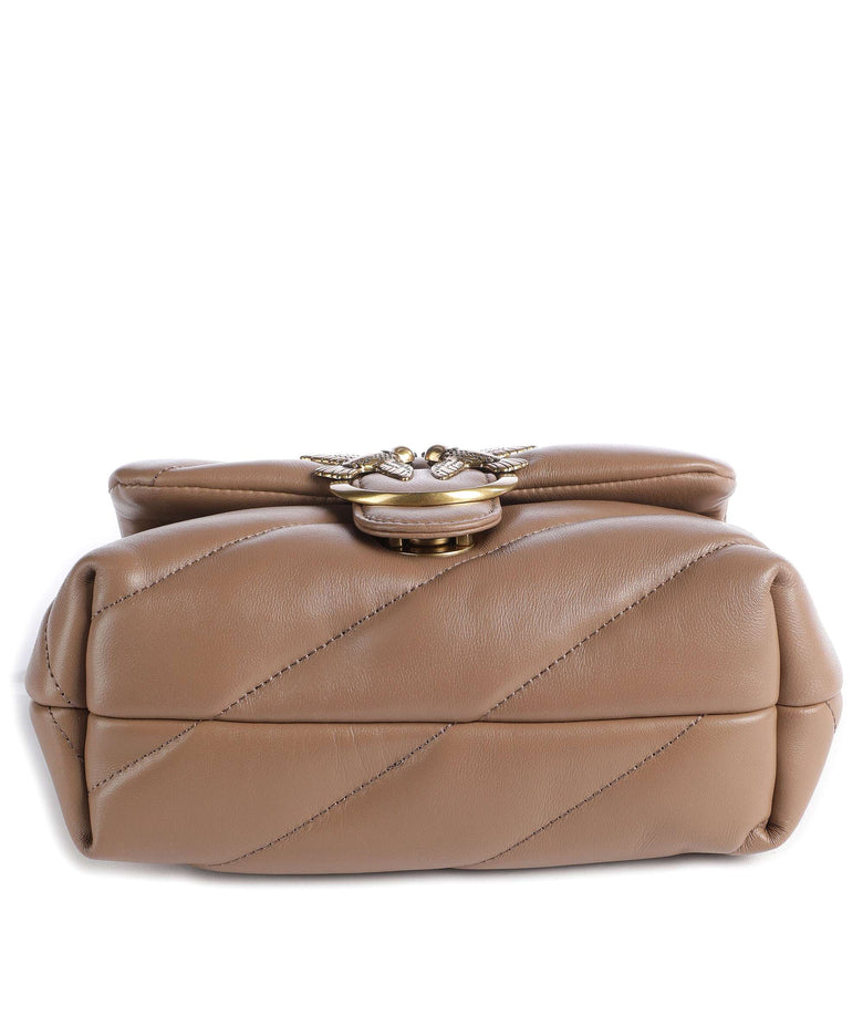 Pinko Love Puff Mini Shoulder bag biscotto zenzero/antique gold