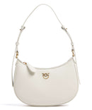 Pinko Half Moon Mini Bolsa tiracolo bianco seta/antique gold