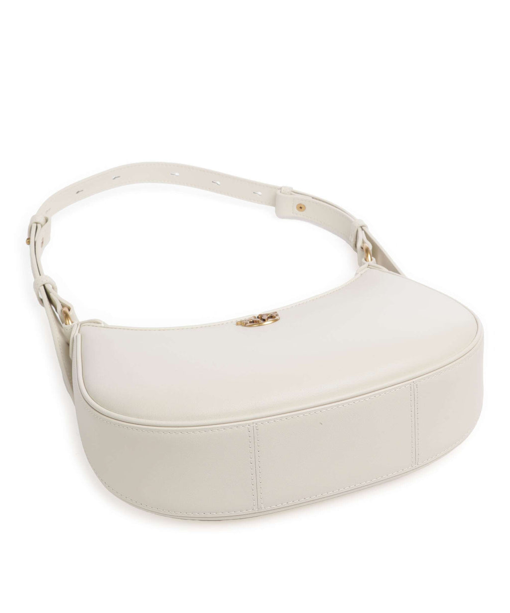 Pinko Half Moon Mini Shoulder bag bianco seta/antique gold