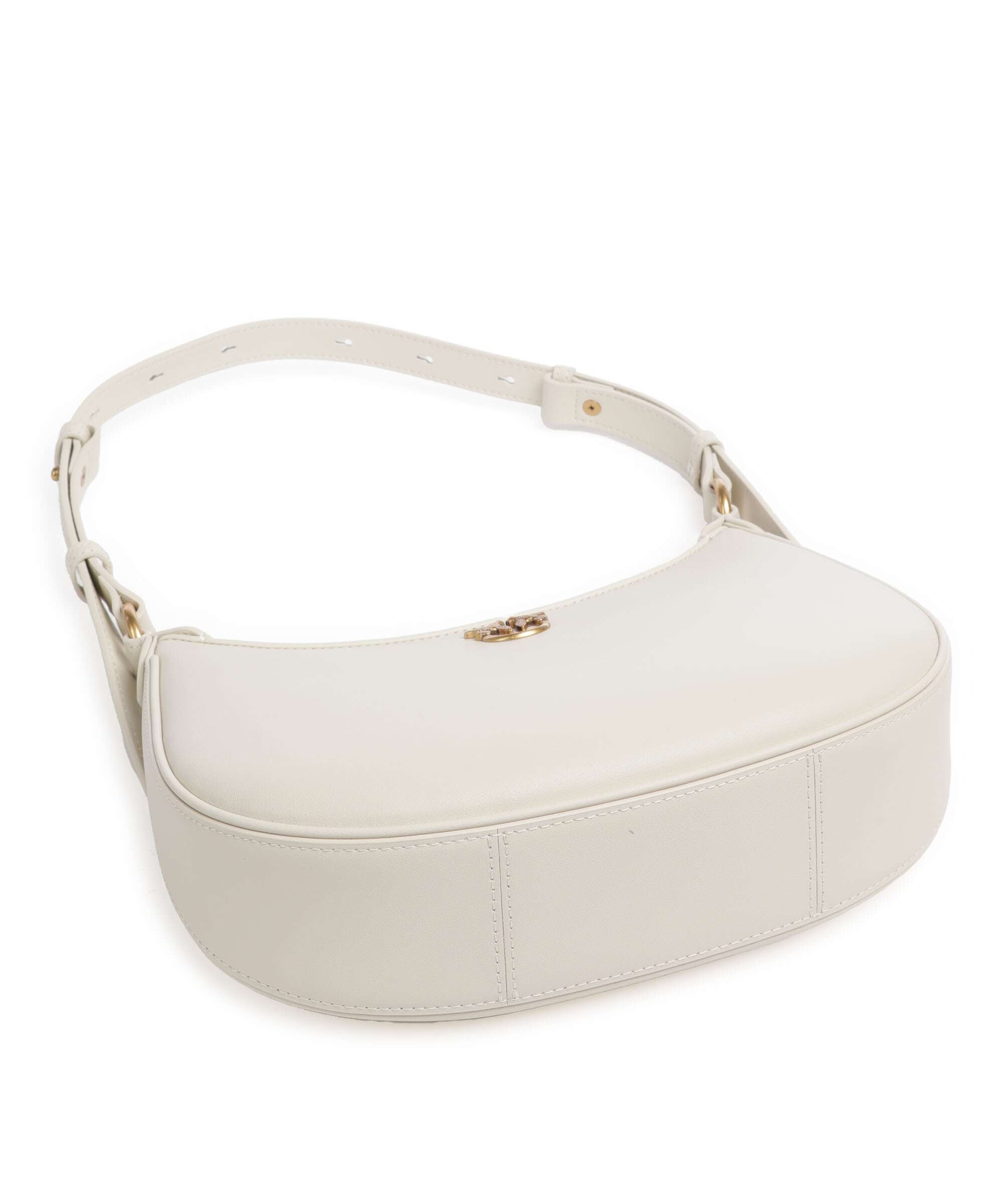 Pinko Half Moon Mini Shoulder bag bianco seta/antique gold