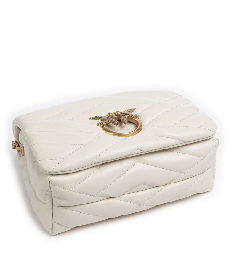 Pinko Love Click Puff Classic Crossbody bag bianco