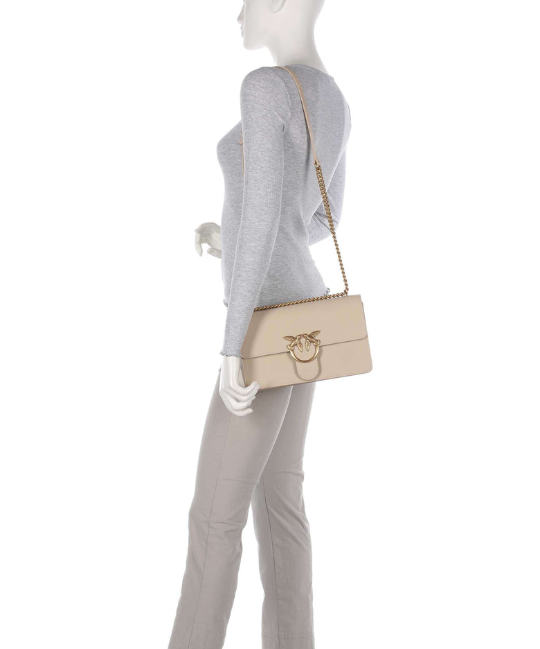 Pinko Love One Classic Shoulder bag beige/grigio fumo/antique gold