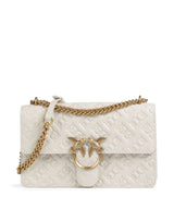 Pinko Love One Classic Bolsa tiracolo bianco seta/antique gold