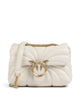 Pinko Love Puff Mini Bolsa tiracolo bianco seta/antique gold
