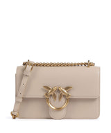 Pinko Love One Mini Bolsa tiracolo beige/grigio fumo/antique gold