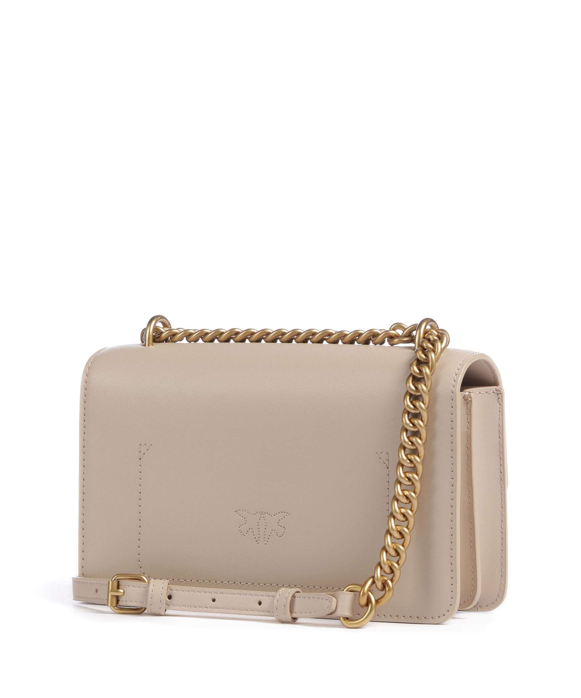 Pinko Love One Mini Shoulder bag beige/grigio fumo/antique gold