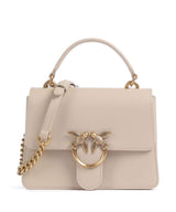 Pinko Love One Mini Bolsa tiracolo beige/grigio fumo/antique gold