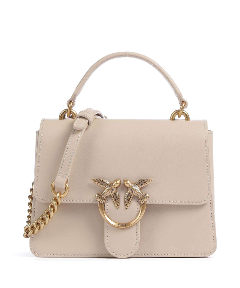 Pinko Love One Mini Crossbody bag beige/grigio fumo/antique gold