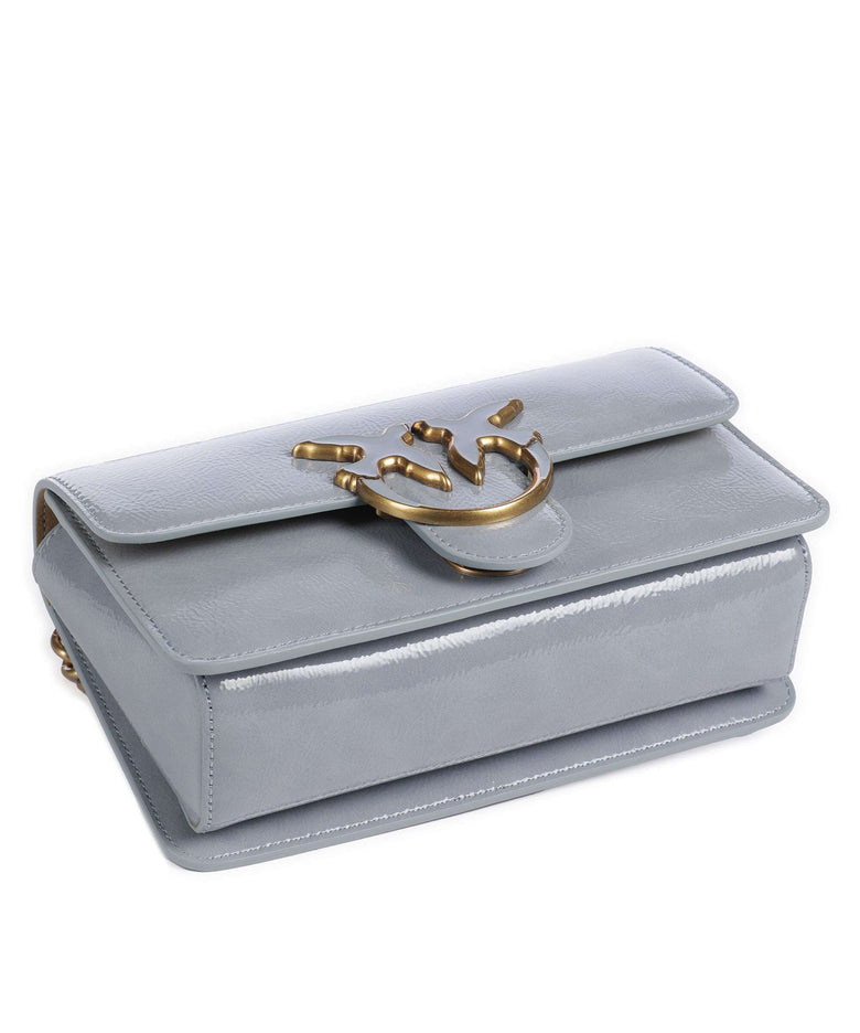 Pinko Love One Mini Crossbody bag light blue/antique gold