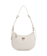 Pinko Half Moon Baby Shoulder bag bianco seta/antique gold